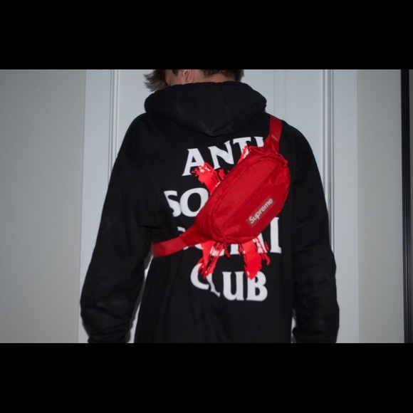 SUPREME FW18 WAIST BAG RED - Picture 2 of 6